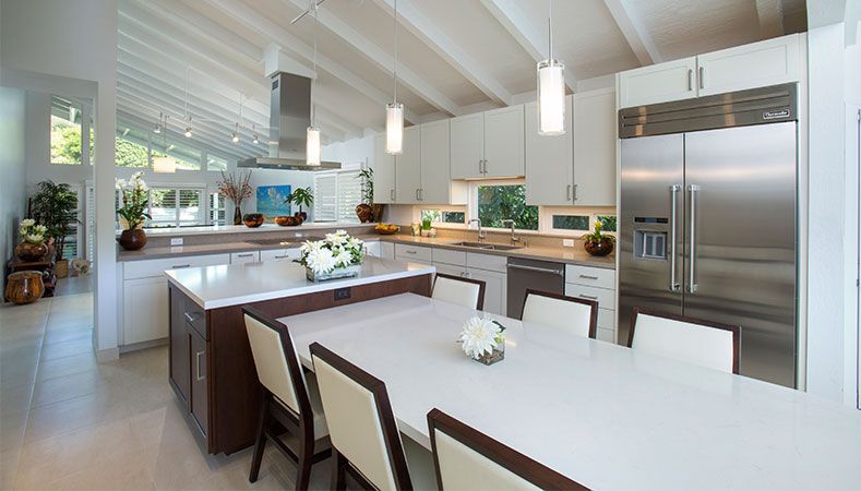 Hawaii Kitchen Remodeler — Hawaii Kai couple maximizes space in open plan kitchen remodel by Homeowners Design Center
