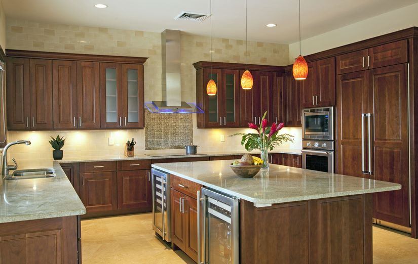 A large open kitchen space to accommodate and entertain numerous guests.