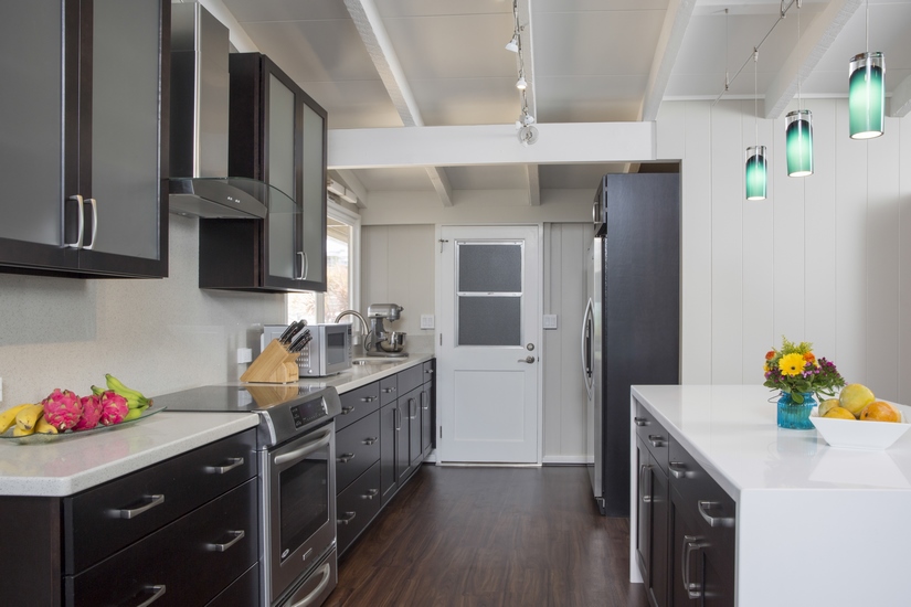 Kitchen remodel involved taking down two walls to double the size of the kitchen.