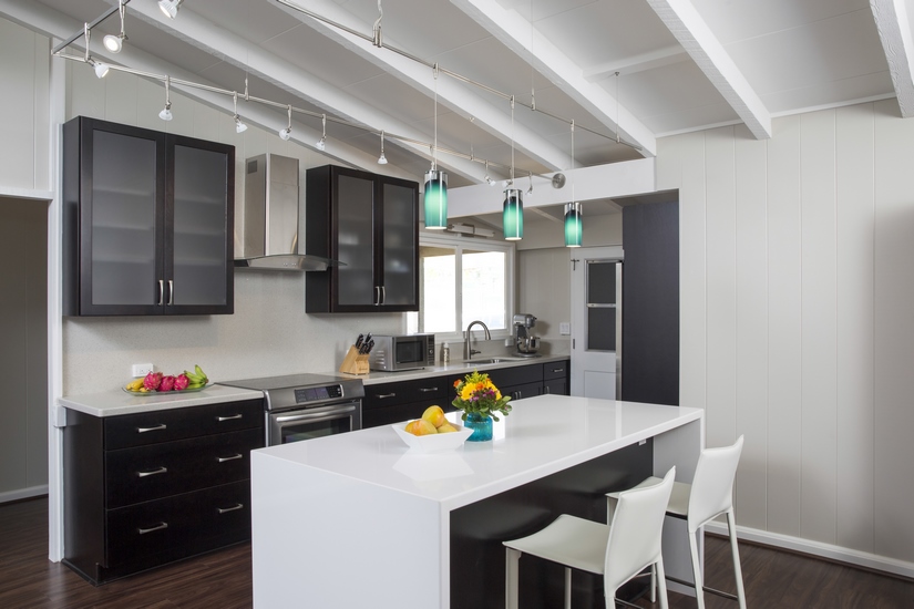 Double-sized kitchen more than enough space for mom to enjoy and cook independently.