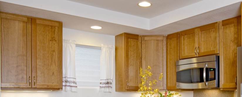 Cherry wood was used for a less “woody” look for the cabinets from Canyon Creek.
