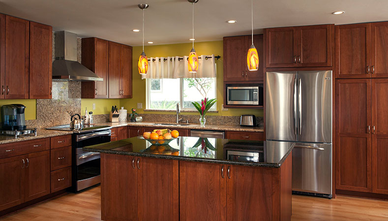 Hawaii Kitchen Remodeler – Kaneohe kitchen remodel combines 3 spaces into 1 by Homeowners Design Center